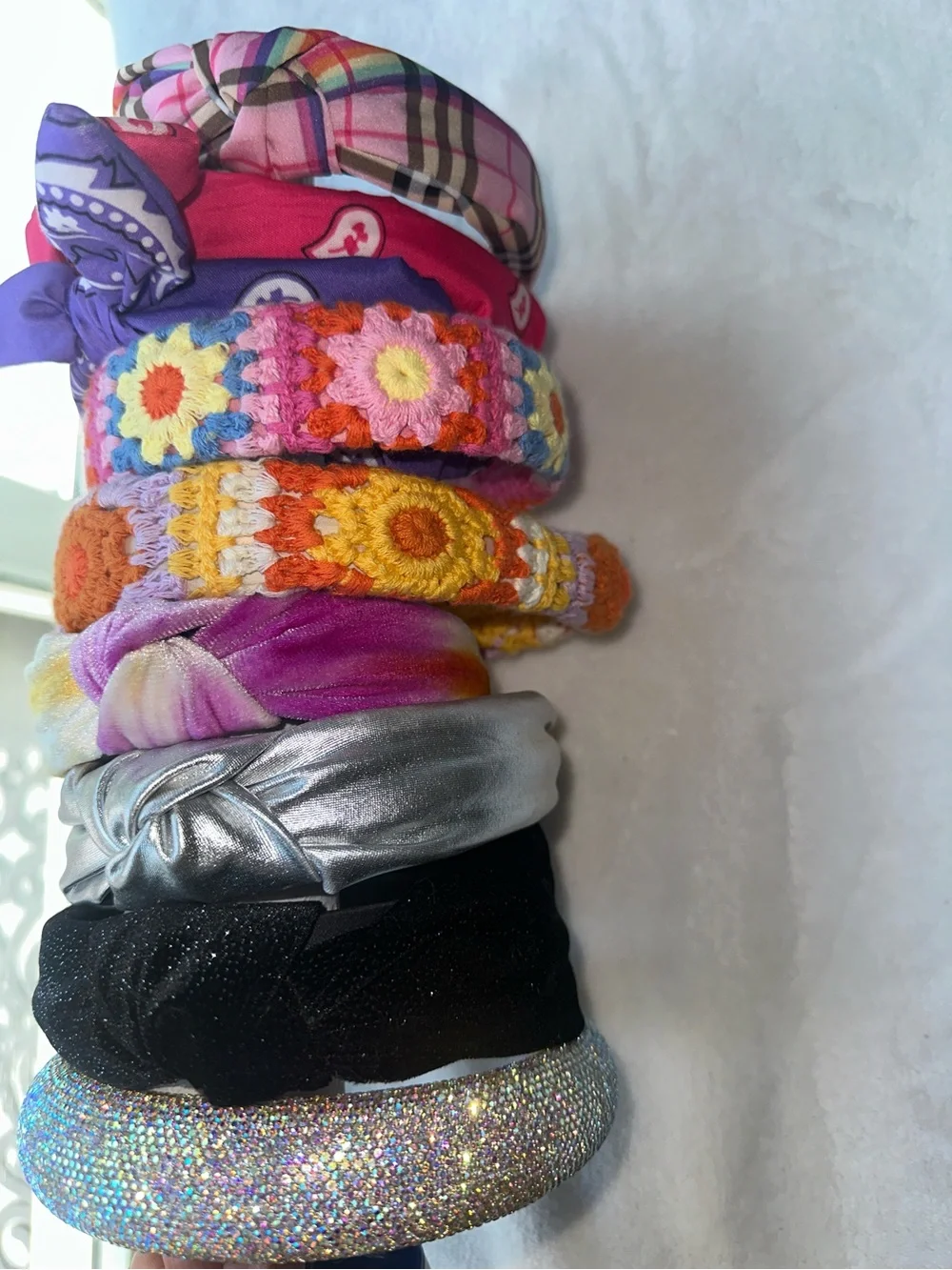Assorted Girls' Headbands - Pink, Purple, Yellow, Silver, Black, Multicolor